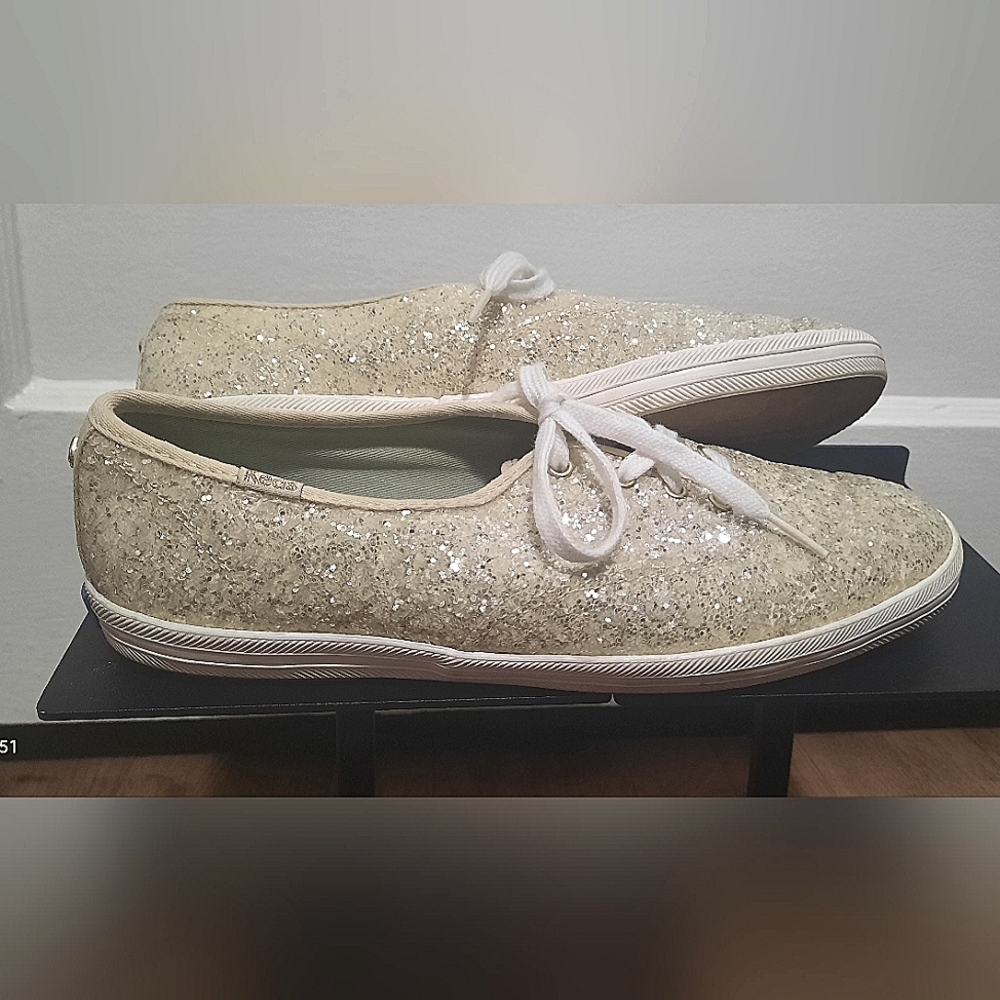 Kate Spade Keds White Sparkle - Picture 3 of 4